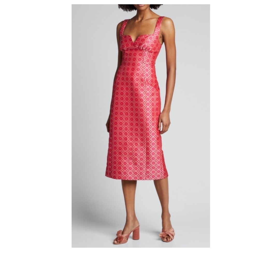 Saloni Halle Floral Brocard Dress.